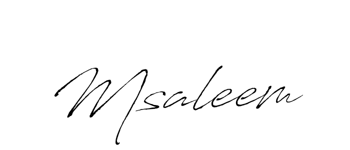 Create a beautiful signature design for name Msaleem. With this signature (Antro_Vectra) fonts, you can make a handwritten signature for free. Msaleem signature style 6 images and pictures png