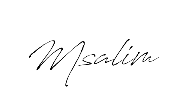 How to make Msalim signature? Antro_Vectra is a professional autograph style. Create handwritten signature for Msalim name. Msalim signature style 6 images and pictures png