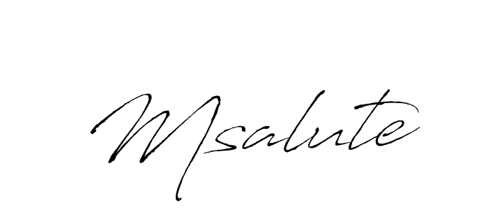 How to make Msalute signature? Antro_Vectra is a professional autograph style. Create handwritten signature for Msalute name. Msalute signature style 6 images and pictures png