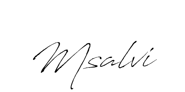 How to make Msalvi signature? Antro_Vectra is a professional autograph style. Create handwritten signature for Msalvi name. Msalvi signature style 6 images and pictures png