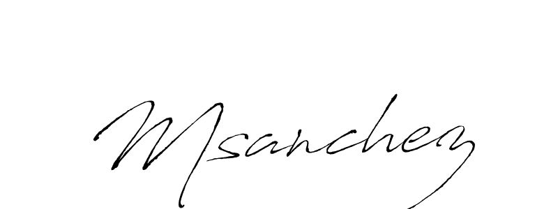 Make a beautiful signature design for name Msanchez. With this signature (Antro_Vectra) style, you can create a handwritten signature for free. Msanchez signature style 6 images and pictures png