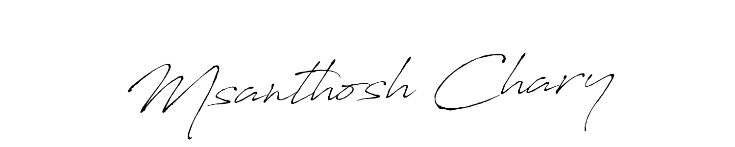 This is the best signature style for the Msanthosh Chary name. Also you like these signature font (Antro_Vectra). Mix name signature. Msanthosh Chary signature style 6 images and pictures png