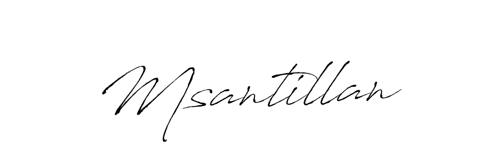 Create a beautiful signature design for name Msantillan. With this signature (Antro_Vectra) fonts, you can make a handwritten signature for free. Msantillan signature style 6 images and pictures png