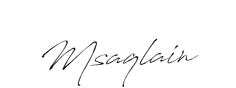 How to make Msaqlain signature? Antro_Vectra is a professional autograph style. Create handwritten signature for Msaqlain name. Msaqlain signature style 6 images and pictures png