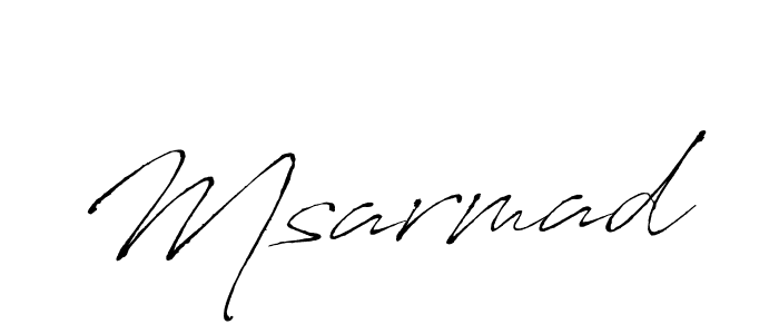 Make a beautiful signature design for name Msarmad. With this signature (Antro_Vectra) style, you can create a handwritten signature for free. Msarmad signature style 6 images and pictures png