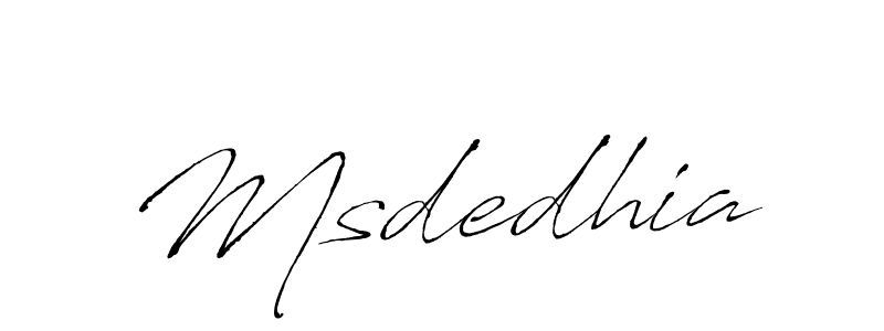 How to make Msdedhia name signature. Use Antro_Vectra style for creating short signs online. This is the latest handwritten sign. Msdedhia signature style 6 images and pictures png
