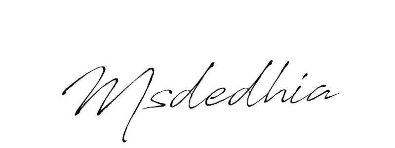 Msdedhia stylish signature style. Best Handwritten Sign (Antro_Vectra) for my name. Handwritten Signature Collection Ideas for my name Msdedhia. Msdedhia signature style 6 images and pictures png