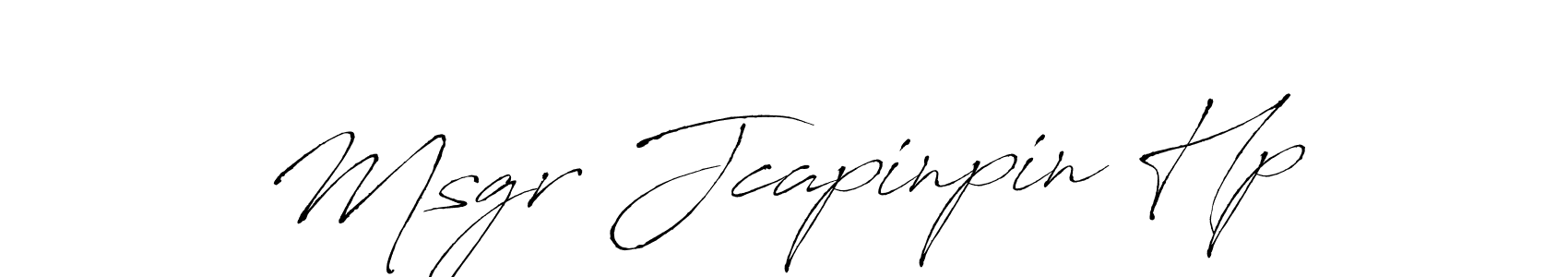 How to make Msgr Jcapinpin Hp name signature. Use Antro_Vectra style for creating short signs online. This is the latest handwritten sign. Msgr Jcapinpin Hp signature style 6 images and pictures png