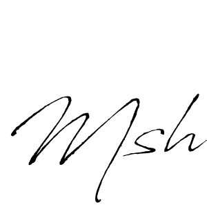 Msh stylish signature style. Best Handwritten Sign (Antro_Vectra) for my name. Handwritten Signature Collection Ideas for my name Msh. Msh signature style 6 images and pictures png