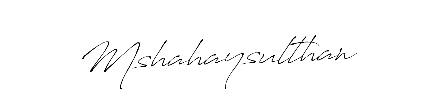 Mshahaysulthan stylish signature style. Best Handwritten Sign (Antro_Vectra) for my name. Handwritten Signature Collection Ideas for my name Mshahaysulthan. Mshahaysulthan signature style 6 images and pictures png