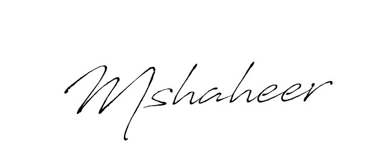 The best way (Antro_Vectra) to make a short signature is to pick only two or three words in your name. The name Mshaheer include a total of six letters. For converting this name. Mshaheer signature style 6 images and pictures png