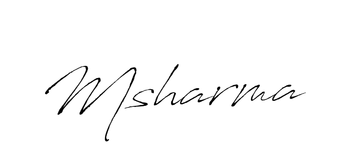 Use a signature maker to create a handwritten signature online. With this signature software, you can design (Antro_Vectra) your own signature for name Msharma. Msharma signature style 6 images and pictures png