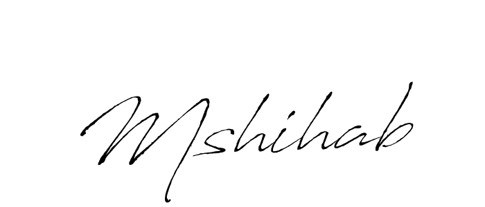 Mshihab stylish signature style. Best Handwritten Sign (Antro_Vectra) for my name. Handwritten Signature Collection Ideas for my name Mshihab. Mshihab signature style 6 images and pictures png