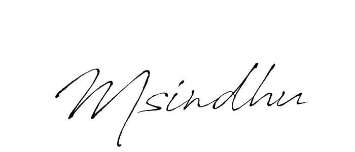 Msindhu stylish signature style. Best Handwritten Sign (Antro_Vectra) for my name. Handwritten Signature Collection Ideas for my name Msindhu. Msindhu signature style 6 images and pictures png