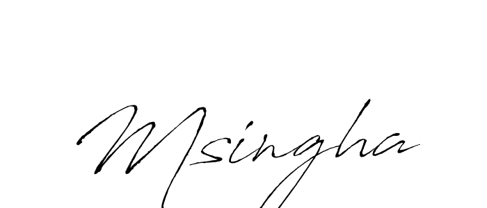 Create a beautiful signature design for name Msingha. With this signature (Antro_Vectra) fonts, you can make a handwritten signature for free. Msingha signature style 6 images and pictures png