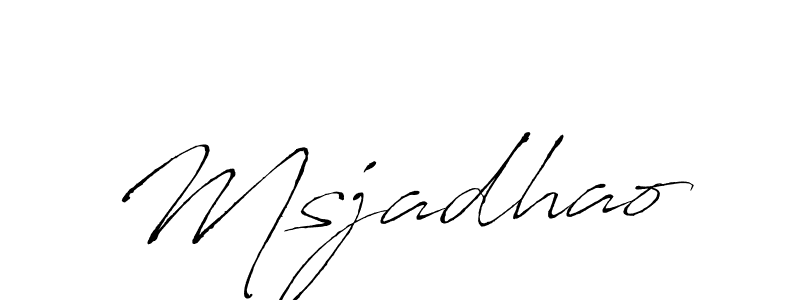 Make a beautiful signature design for name Msjadhao. Use this online signature maker to create a handwritten signature for free. Msjadhao signature style 6 images and pictures png