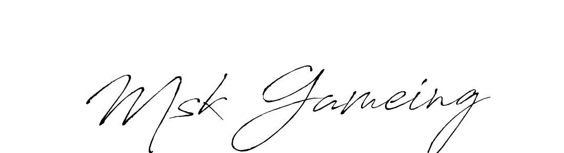 How to make Msk Gameing signature? Antro_Vectra is a professional autograph style. Create handwritten signature for Msk Gameing name. Msk Gameing signature style 6 images and pictures png