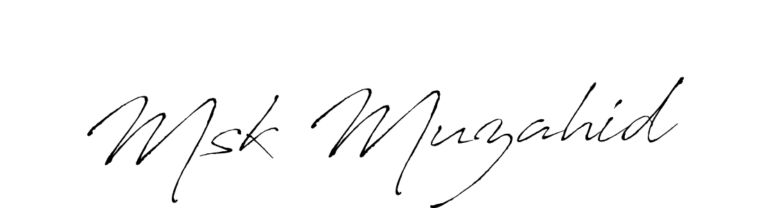 Also You can easily find your signature by using the search form. We will create Msk Muzahid name handwritten signature images for you free of cost using Antro_Vectra sign style. Msk Muzahid signature style 6 images and pictures png