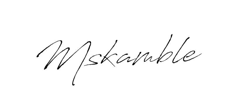 How to make Mskamble name signature. Use Antro_Vectra style for creating short signs online. This is the latest handwritten sign. Mskamble signature style 6 images and pictures png