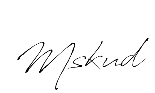 Antro_Vectra is a professional signature style that is perfect for those who want to add a touch of class to their signature. It is also a great choice for those who want to make their signature more unique. Get Mskud name to fancy signature for free. Mskud signature style 6 images and pictures png