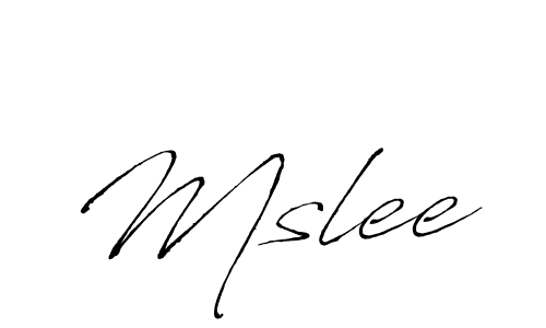 Design your own signature with our free online signature maker. With this signature software, you can create a handwritten (Antro_Vectra) signature for name Mslee. Mslee signature style 6 images and pictures png