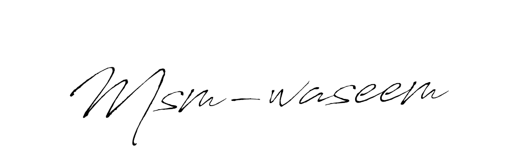 Use a signature maker to create a handwritten signature online. With this signature software, you can design (Antro_Vectra) your own signature for name Msm-waseem. Msm-waseem signature style 6 images and pictures png
