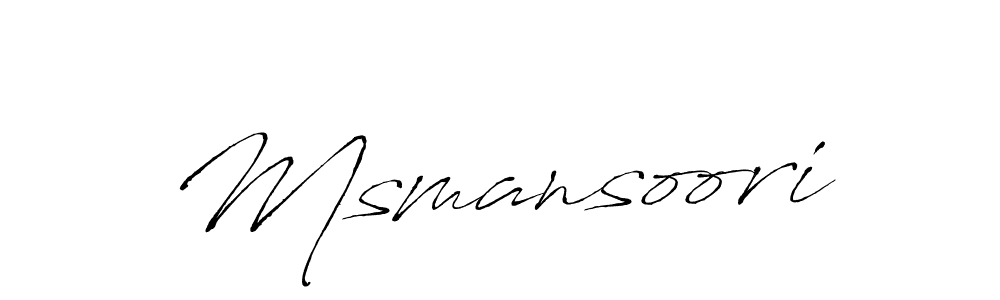 How to make Msmansoori signature? Antro_Vectra is a professional autograph style. Create handwritten signature for Msmansoori name. Msmansoori signature style 6 images and pictures png