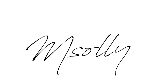 Make a beautiful signature design for name Msolly. With this signature (Antro_Vectra) style, you can create a handwritten signature for free. Msolly signature style 6 images and pictures png