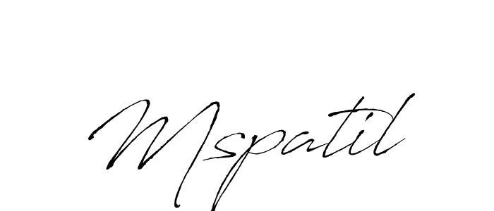 Make a beautiful signature design for name Mspatil. With this signature (Antro_Vectra) style, you can create a handwritten signature for free. Mspatil signature style 6 images and pictures png