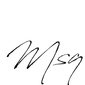 Make a beautiful signature design for name Msq. With this signature (Antro_Vectra) style, you can create a handwritten signature for free. Msq signature style 6 images and pictures png