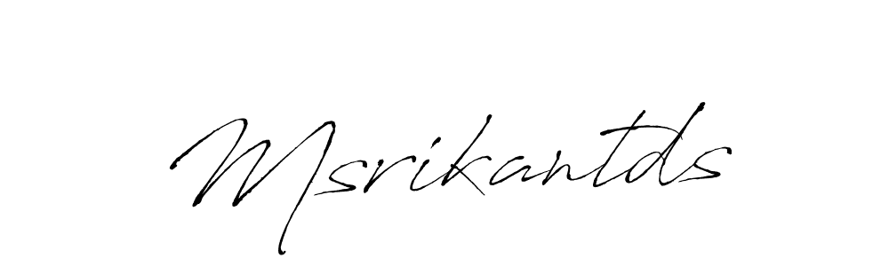 Design your own signature with our free online signature maker. With this signature software, you can create a handwritten (Antro_Vectra) signature for name Msrikantds. Msrikantds signature style 6 images and pictures png