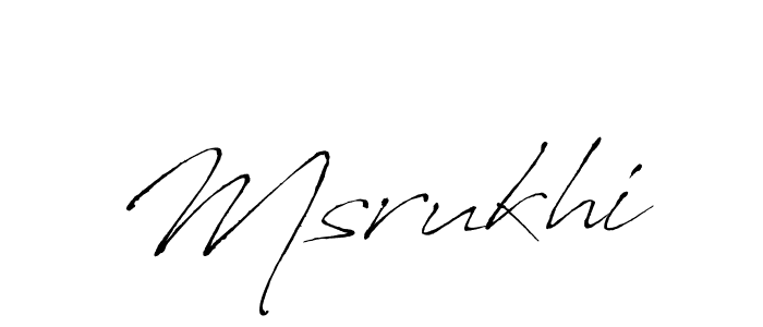 if you are searching for the best signature style for your name Msrukhi. so please give up your signature search. here we have designed multiple signature styles  using Antro_Vectra. Msrukhi signature style 6 images and pictures png