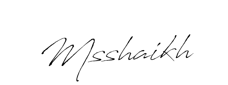 Antro_Vectra is a professional signature style that is perfect for those who want to add a touch of class to their signature. It is also a great choice for those who want to make their signature more unique. Get Msshaikh name to fancy signature for free. Msshaikh signature style 6 images and pictures png