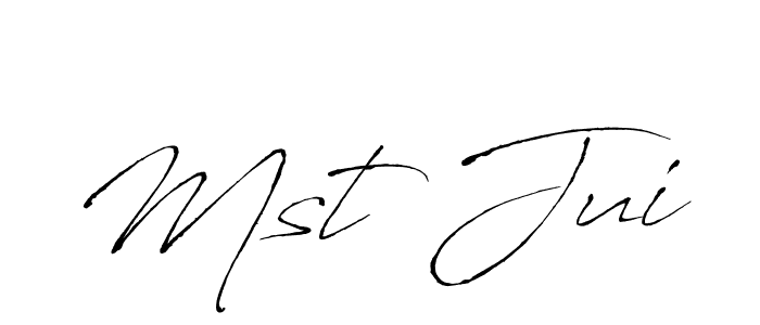 if you are searching for the best signature style for your name Mst Jui. so please give up your signature search. here we have designed multiple signature styles  using Antro_Vectra. Mst Jui signature style 6 images and pictures png