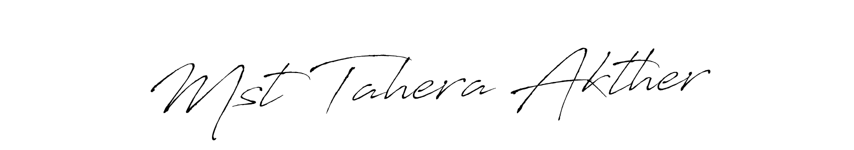 Use a signature maker to create a handwritten signature online. With this signature software, you can design (Antro_Vectra) your own signature for name Mst Tahera Akther. Mst Tahera Akther signature style 6 images and pictures png