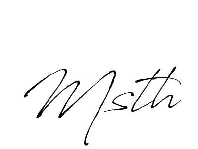 Also we have Msth name is the best signature style. Create professional handwritten signature collection using Antro_Vectra autograph style. Msth signature style 6 images and pictures png