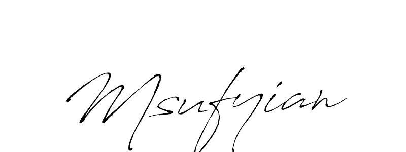 Create a beautiful signature design for name Msufyian. With this signature (Antro_Vectra) fonts, you can make a handwritten signature for free. Msufyian signature style 6 images and pictures png