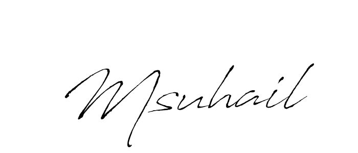 How to make Msuhail name signature. Use Antro_Vectra style for creating short signs online. This is the latest handwritten sign. Msuhail signature style 6 images and pictures png