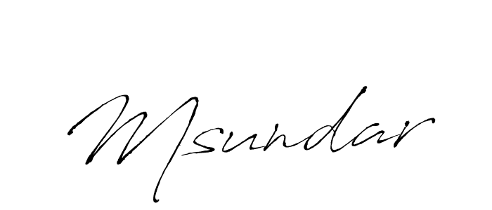 Msundar stylish signature style. Best Handwritten Sign (Antro_Vectra) for my name. Handwritten Signature Collection Ideas for my name Msundar. Msundar signature style 6 images and pictures png