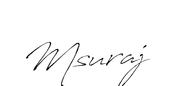 Design your own signature with our free online signature maker. With this signature software, you can create a handwritten (Antro_Vectra) signature for name Msuraj. Msuraj signature style 6 images and pictures png