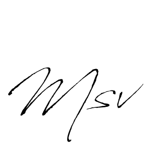 Design your own signature with our free online signature maker. With this signature software, you can create a handwritten (Antro_Vectra) signature for name Msv. Msv signature style 6 images and pictures png