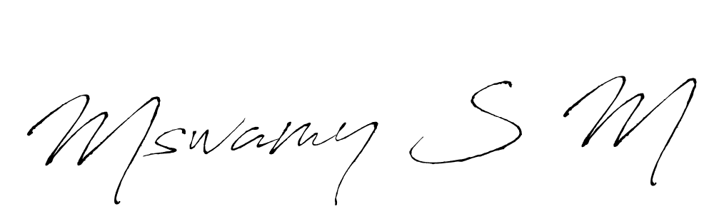 Also You can easily find your signature by using the search form. We will create Mswamy S M name handwritten signature images for you free of cost using Antro_Vectra sign style. Mswamy S M signature style 6 images and pictures png