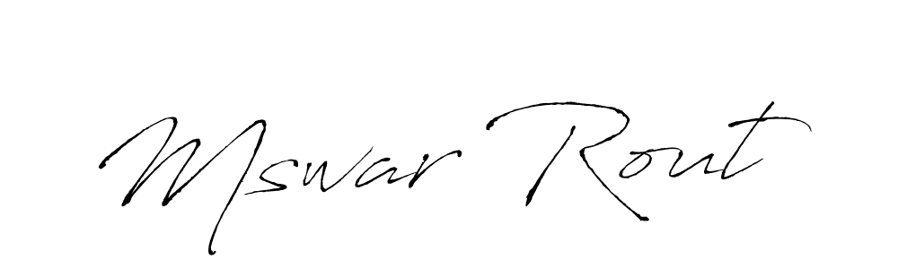 Design your own signature with our free online signature maker. With this signature software, you can create a handwritten (Antro_Vectra) signature for name Mswar Rout. Mswar Rout signature style 6 images and pictures png