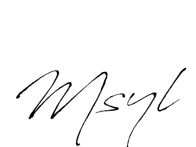 The best way (Antro_Vectra) to make a short signature is to pick only two or three words in your name. The name Msyl include a total of six letters. For converting this name. Msyl signature style 6 images and pictures png