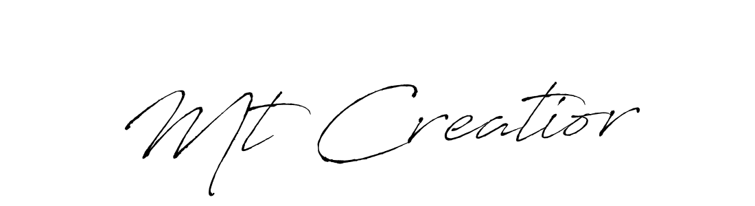 You should practise on your own different ways (Antro_Vectra) to write your name (Mt Creatior) in signature. don't let someone else do it for you. Mt Creatior signature style 6 images and pictures png