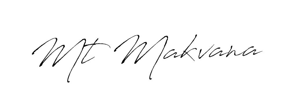 Make a beautiful signature design for name Mt Makvana. With this signature (Antro_Vectra) style, you can create a handwritten signature for free. Mt Makvana signature style 6 images and pictures png