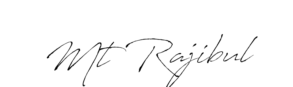 Make a beautiful signature design for name Mt Rajibul. With this signature (Antro_Vectra) style, you can create a handwritten signature for free. Mt Rajibul signature style 6 images and pictures png
