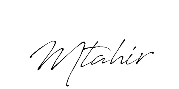 Mtahir stylish signature style. Best Handwritten Sign (Antro_Vectra) for my name. Handwritten Signature Collection Ideas for my name Mtahir. Mtahir signature style 6 images and pictures png