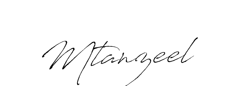 Design your own signature with our free online signature maker. With this signature software, you can create a handwritten (Antro_Vectra) signature for name Mtanzeel. Mtanzeel signature style 6 images and pictures png
