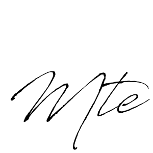 Create a beautiful signature design for name Mte. With this signature (Antro_Vectra) fonts, you can make a handwritten signature for free. Mte signature style 6 images and pictures png